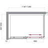 Душевой уголок BELBAGNO UNO-AH-1-120/90-S-Cr